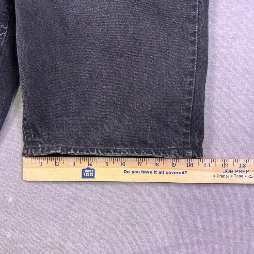 VTG Lee Genuine Jeans Regular Fit Denim Shorts Mens 36 Black Cotton Made in USA